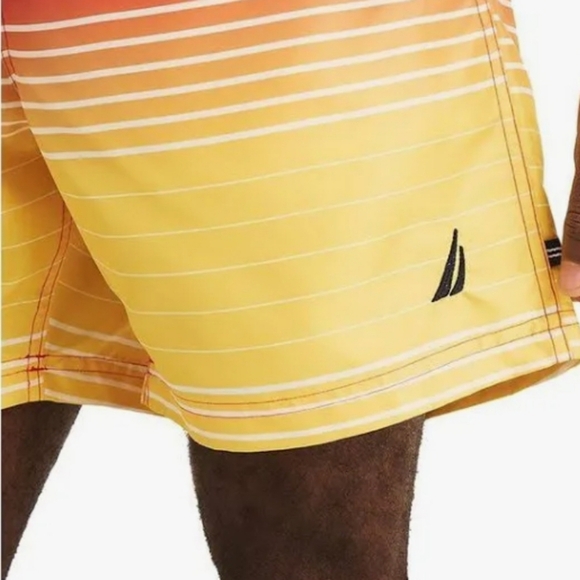 Nautica Men's Ombre Stripe Full Elastic Swim Trunks, Size M, Retail $69.50US - Picture 7 of 13
